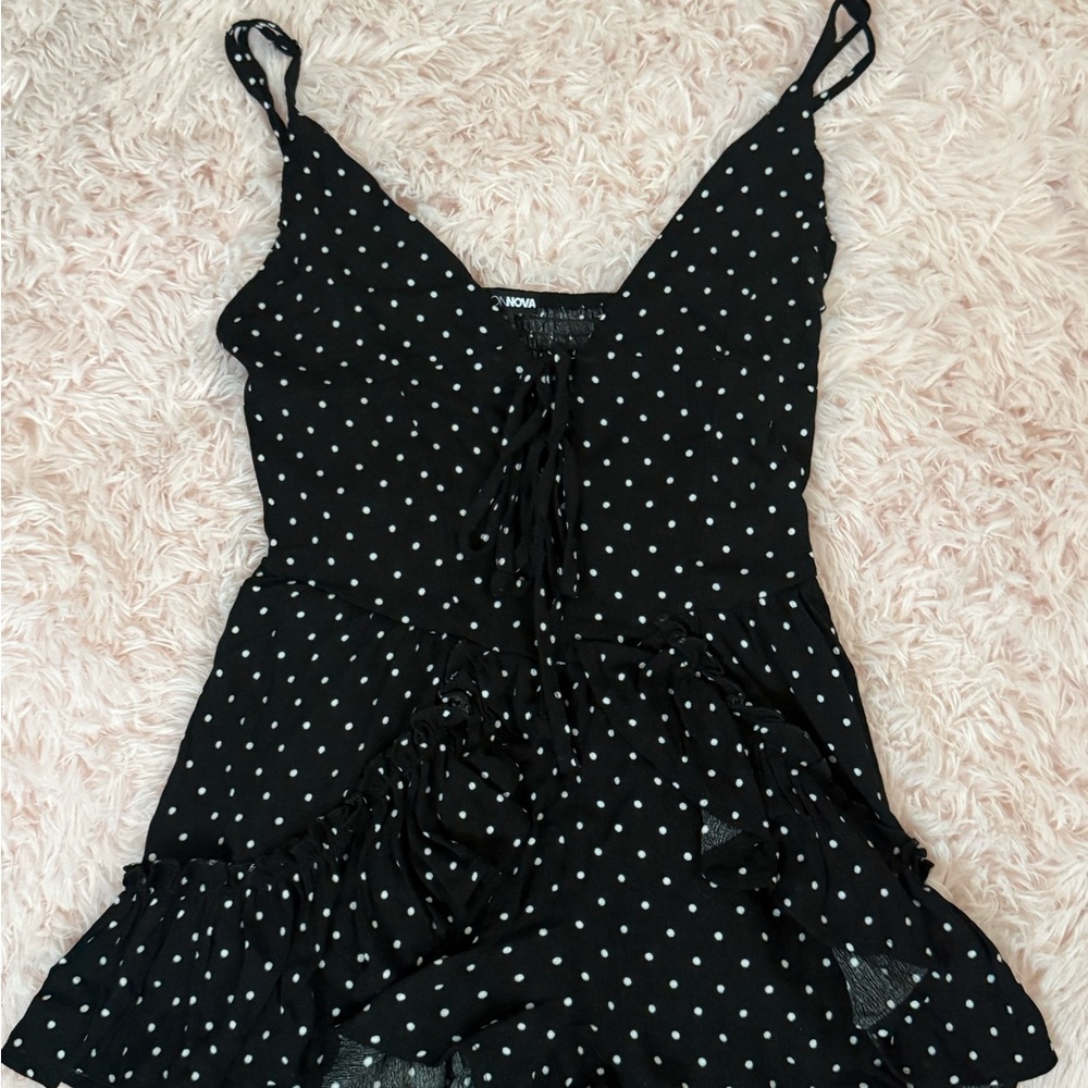 White and Black Romper